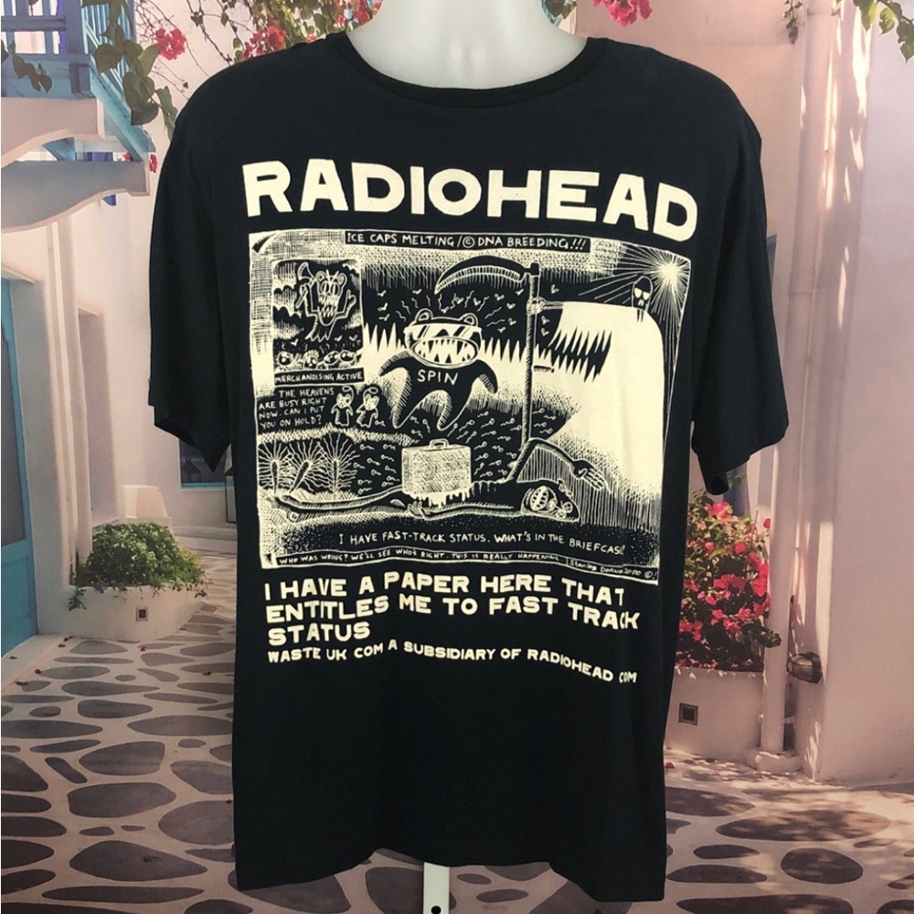 Radiohead Black and White Graphic T-Shirt